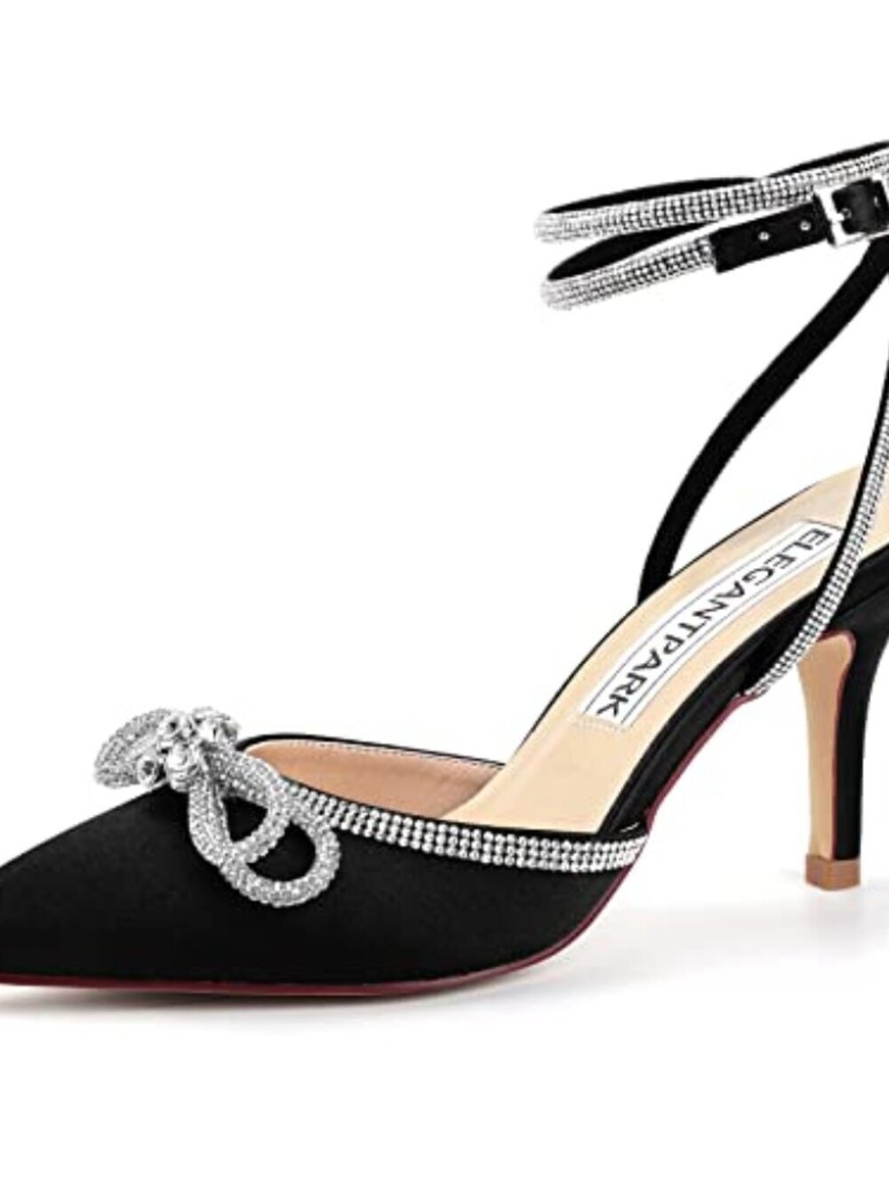 🆕 HC2302 Black Navy Blue Pink Ivory Heels for Women Pointed Toe Sexy Ankle